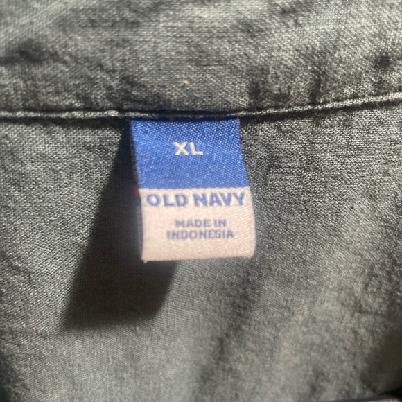 Old Navy Olive Button-Down Shirt - Picture 5 of 6